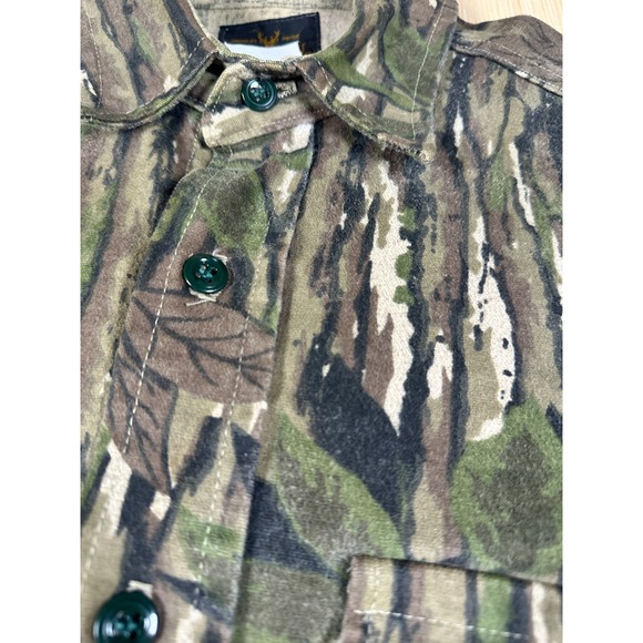 Vintage Deerskin‎ Flannel Shirt Mens Medium Multi Cotton Realtree Camo Button Up - Picture 2 of 5